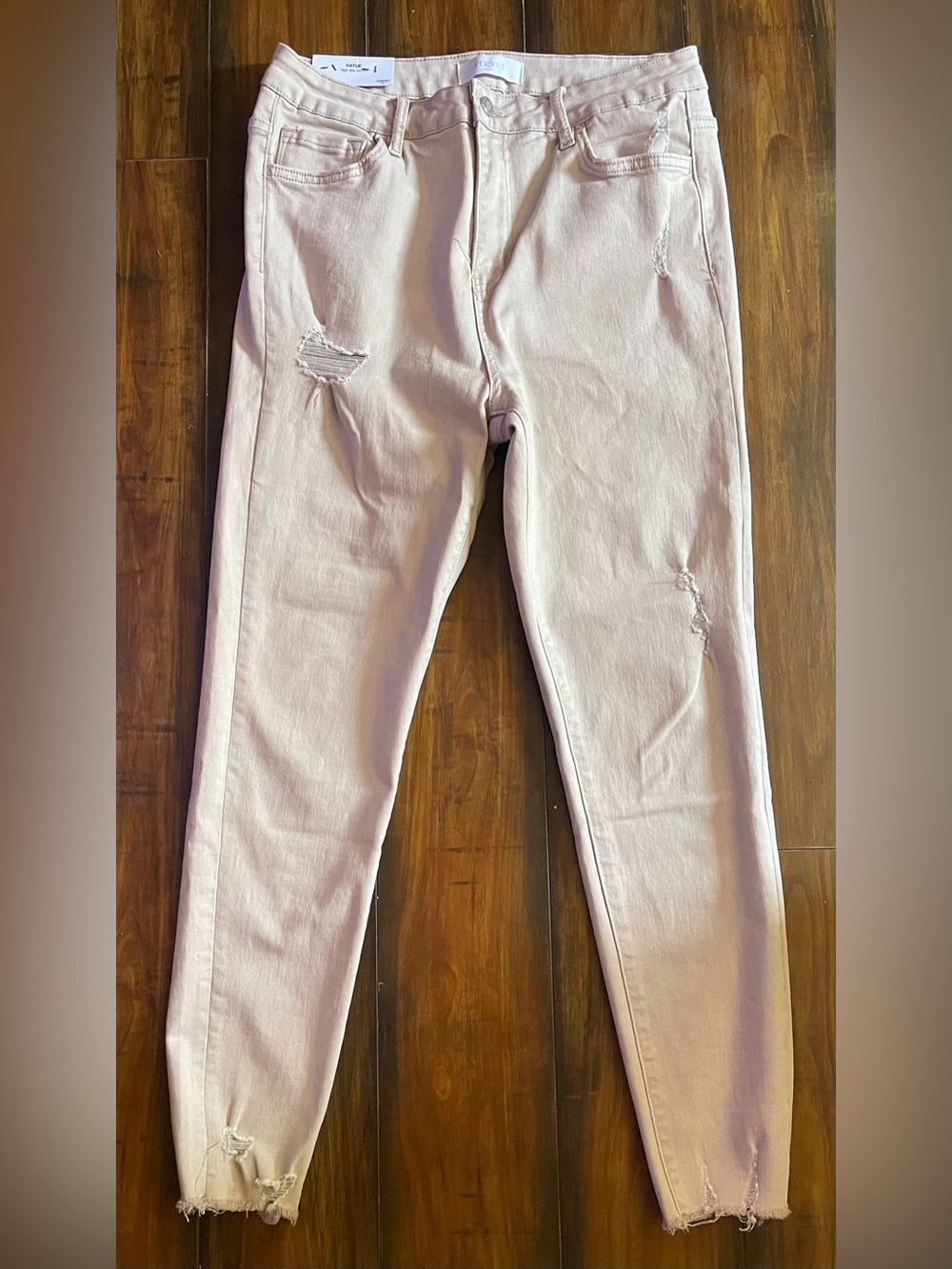 Velvet Women's Pale Blush Skinny Distressed Jeans NWT